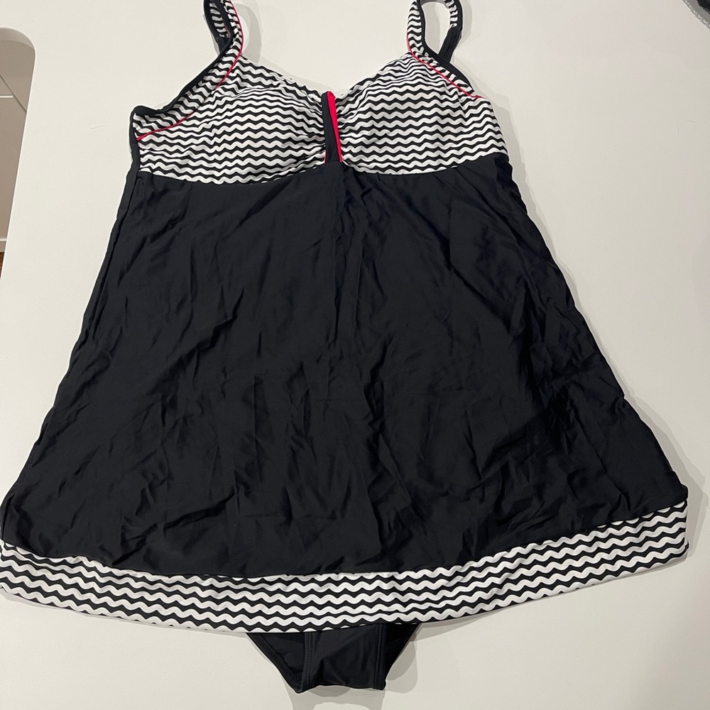 Black and white dress  one piece bathing suit